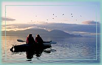 Sunset on a kayak